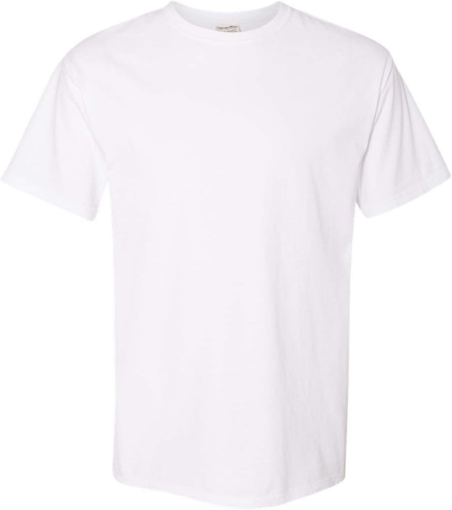 Hanes ComfortWash Garment-Dyed Youth White T-Shirt, Ultra-Soft Ring-Spun Cotton, Preshrunk, Tag-Free Comfort, Ribbed Collar