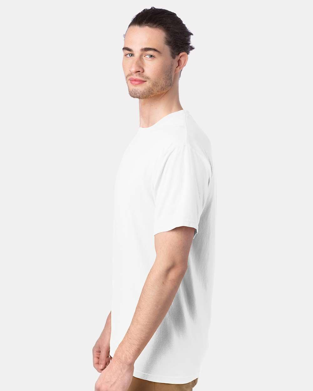 Hanes ComfortWash Garment-Dyed Youth White T-Shirt, Ultra-Soft Ring-Spun Cotton, Preshrunk, Tag-Free Comfort, Ribbed Collar