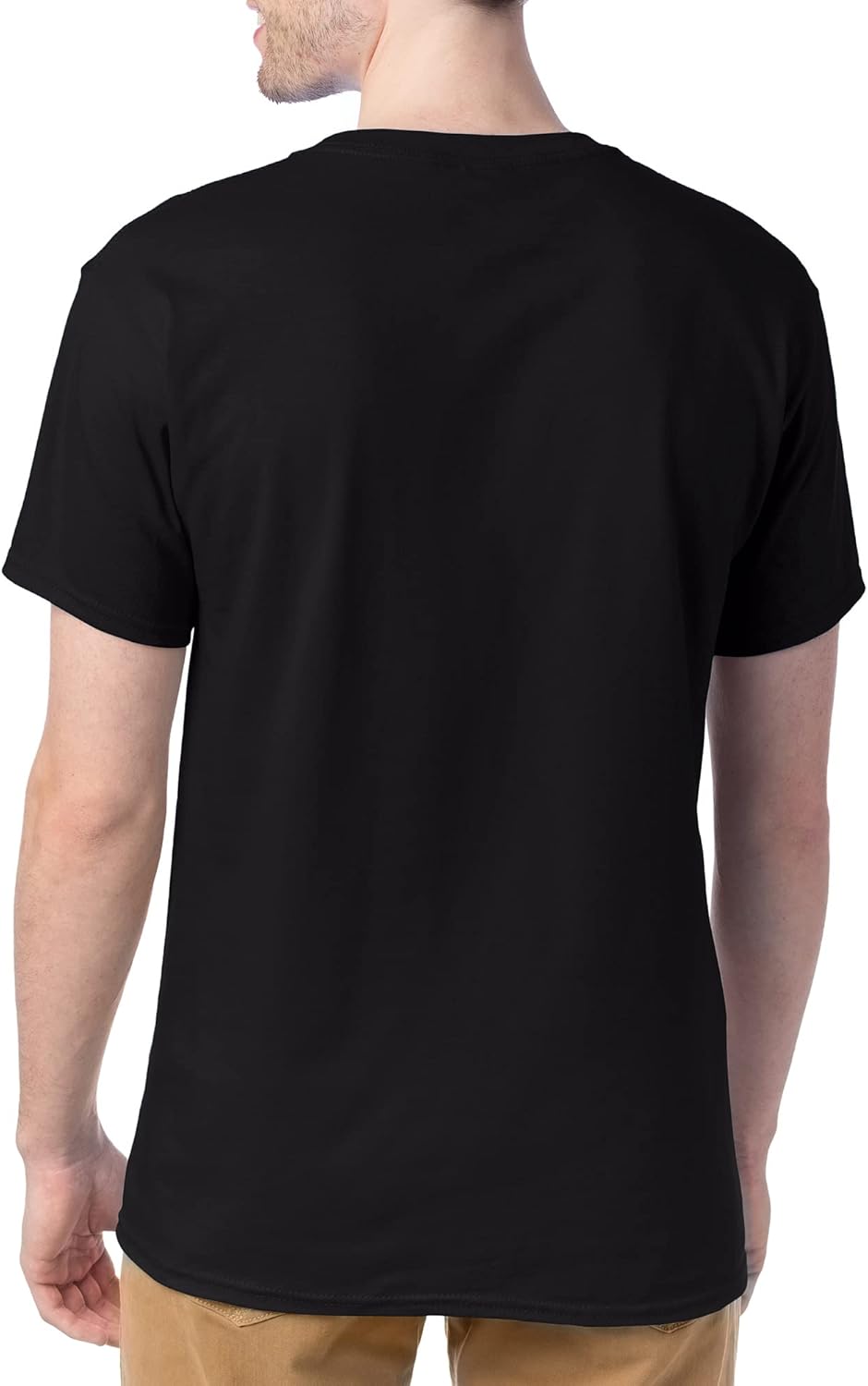 Hanes Men's ComfortSoft T-Shirt (Pack of 4), Black, Large